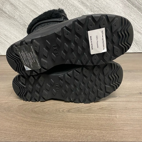 UGG | Adirondack III Snow Leopard Boots Black NEW - Picture 8 of 13